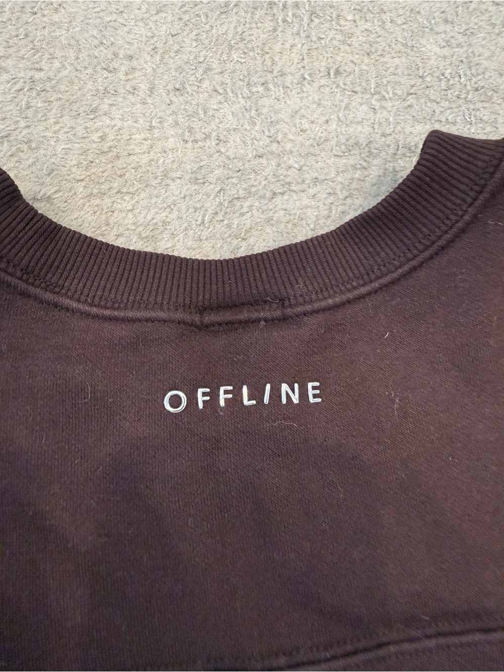 aerie women’s Crewneck Sweater - Chocolate Brown - Picture 3 of 3